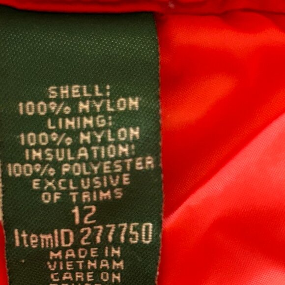 L.L. Bean Kids Orange Ski Pants -Size 12 - Picture 12 of 13